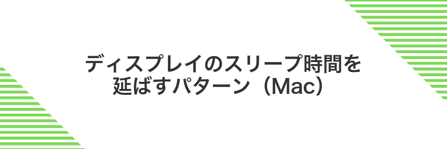 ディスプレイのスリープ時間を延ばすパターン(Mac)