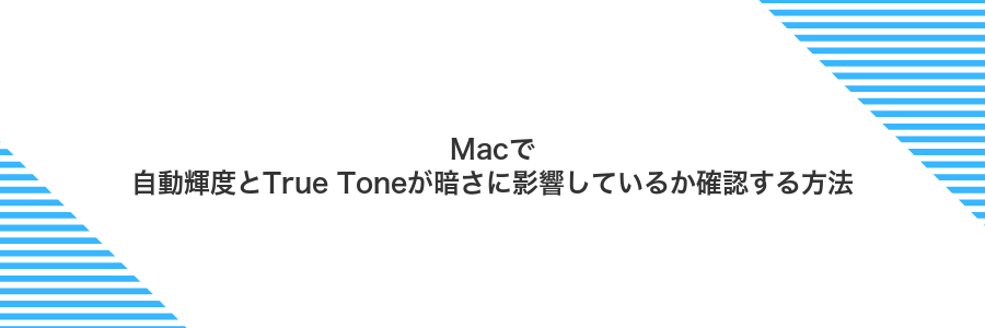 Macで自動輝度とTrue Toneが暗さに影響しているか確認する方法