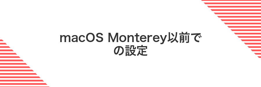 macOS Monterey以前での設定