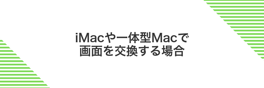 iMacや一体型Macで画面を交換する場合