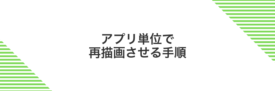 アプリ単位で再描画させる手順