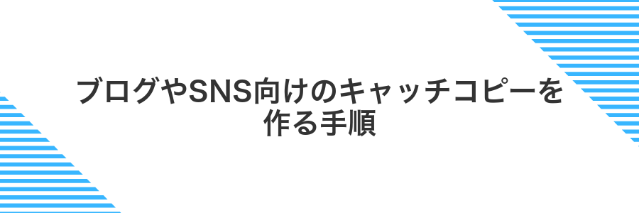ブログやSNS向けのキャッチコピーを作る手順