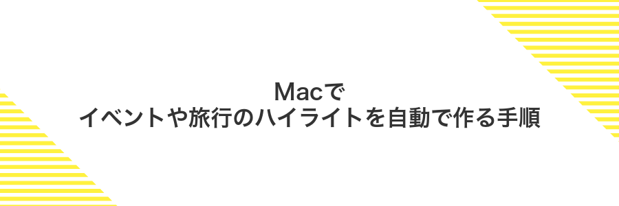 Macでイベントや旅行のハイライトを自動で作る手順