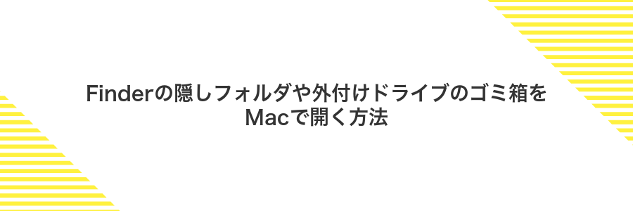 Finderの隠しフォルダや外付けドライブのゴミ箱をMacで開く方法
