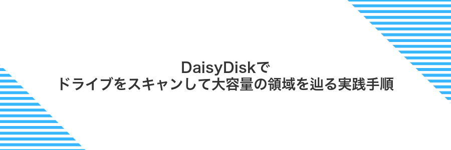 DaisyDiskでドライブをスキャンして大容量の領域を辿る実践手順