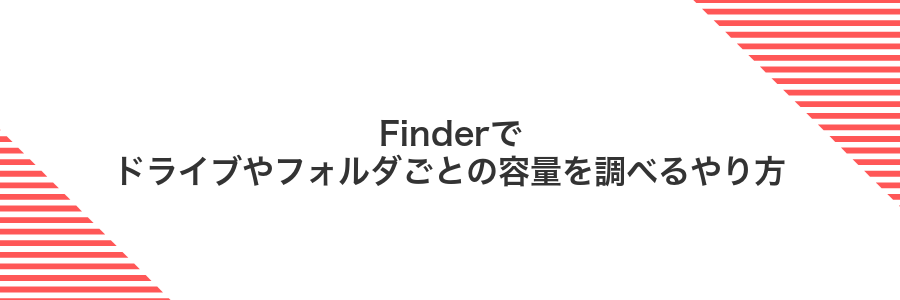 Finderでドライブやフォルダごとの容量を調べるやり方