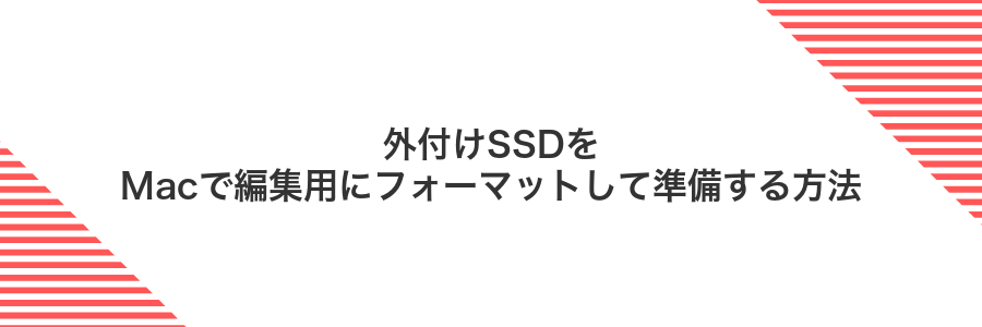 外付けSSDをMacで編集用にフォーマットして準備する方法