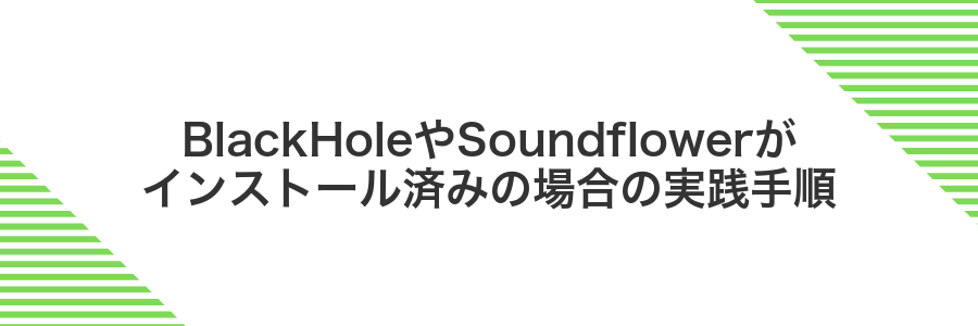 BlackHoleやSoundflowerがインストール済みの場合の実践手順
