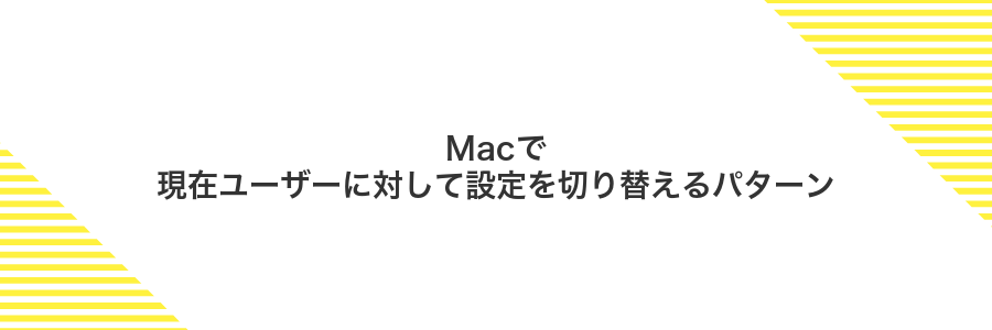 Macで現在ユーザーに対して設定を切り替えるパターン