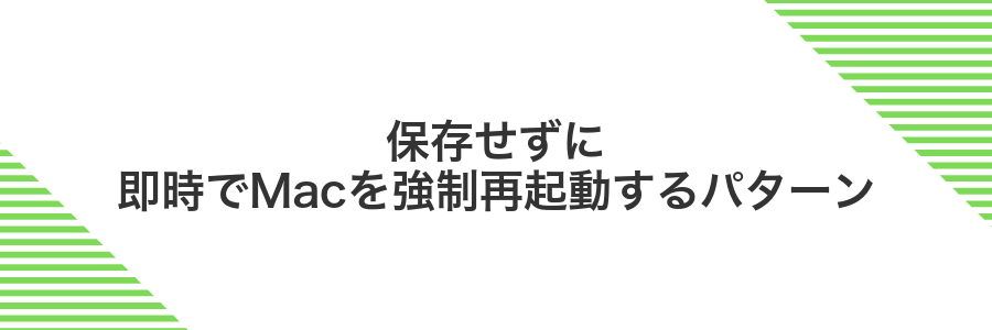 保存せずに即時でMacを強制再起動するパターン