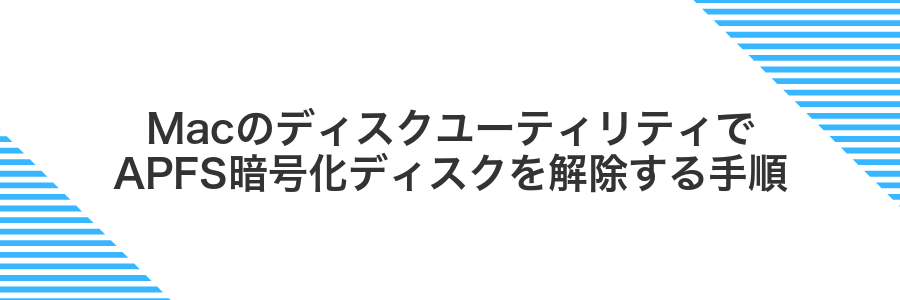 MacのディスクユーティリティでAPFS暗号化ディスクを解除する手順