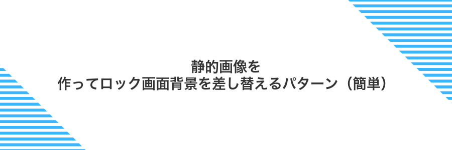 静的画像を作ってロック画面背景を差し替えるパターン（簡単）