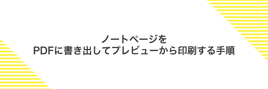 ノートページをPDFに書き出してプレビューから印刷する手順