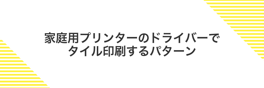家庭用プリンターのドライバーでタイル印刷するパターン