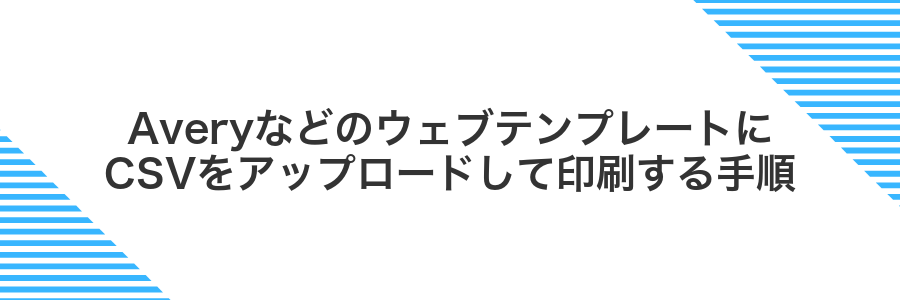 AveryなどのウェブテンプレートにCSVをアップロードして印刷する手順