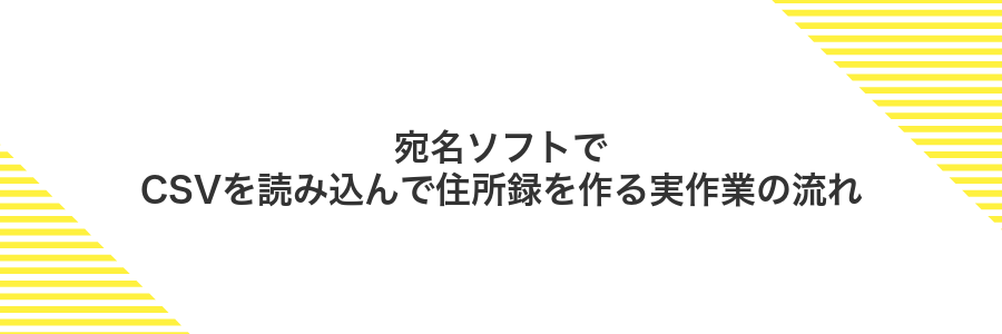 宛名ソフトでCSVを読み込んで住所録を作る実作業の流れ