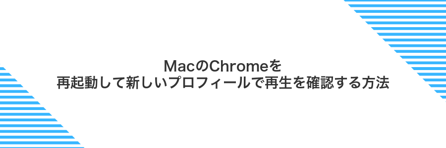 MacのChromeを再起動して新しいプロフィールで再生を確認する方法