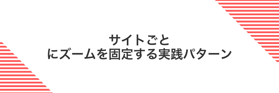 サイトごとにズームを固定する実践パターン