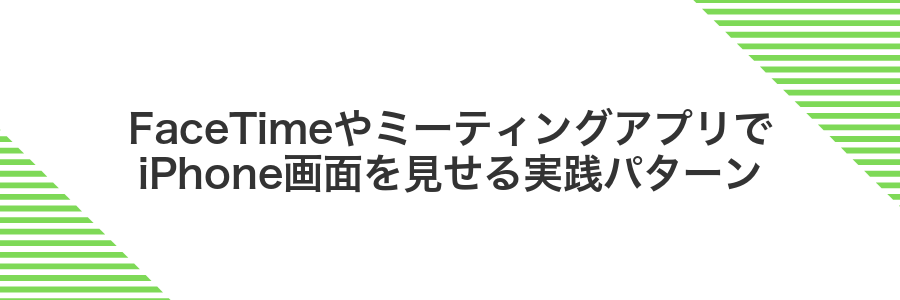 FaceTimeやミーティングアプリでiPhone画面を見せる実践パターン