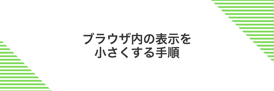 ブラウザ内の表示を小さくする手順