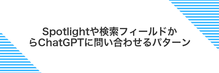 Spotlightや検索フィールドからChatGPTに問い合わせるパターン