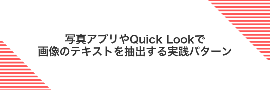 写真アプリやQuick Lookで画像のテキストを抽出する実践パターン