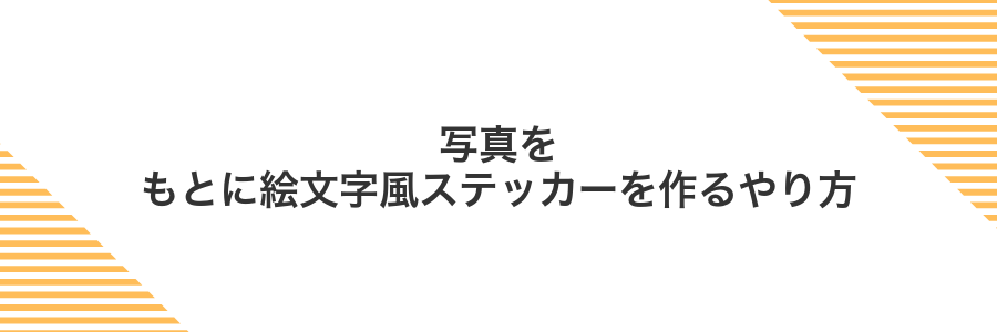 写真をもとに絵文字風ステッカーを作るやり方