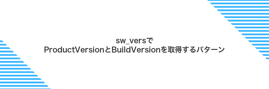 sw_versでProductVersionとBuildVersionを取得するパターン