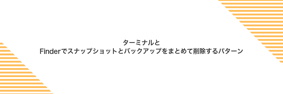 ターミナルとFinderでスナップショットとバックアップをまとめて削除するパターン