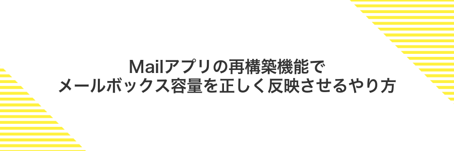 Mailアプリの再構築機能でメールボックス容量を正しく反映させるやり方
