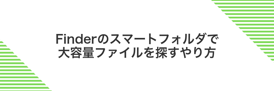 Finderのスマートフォルダで大容量ファイルを探すやり方