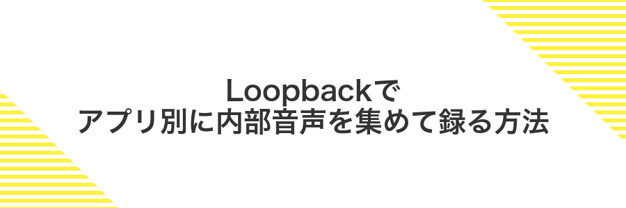Loopbackでアプリ別に内部音声を集めて録る方法