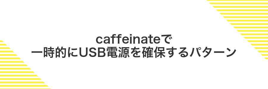 caffeinateで一時的にUSB電源を確保するパターン