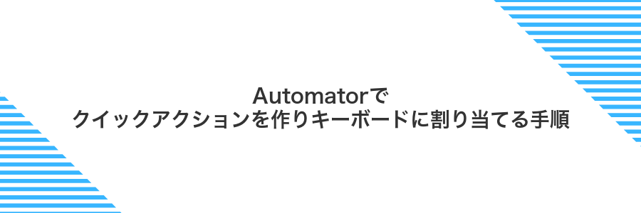 Automatorでクイックアクションを作りキーボードに割り当てる手順