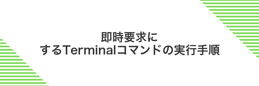 即時要求にするTerminalコマンドの実行手順