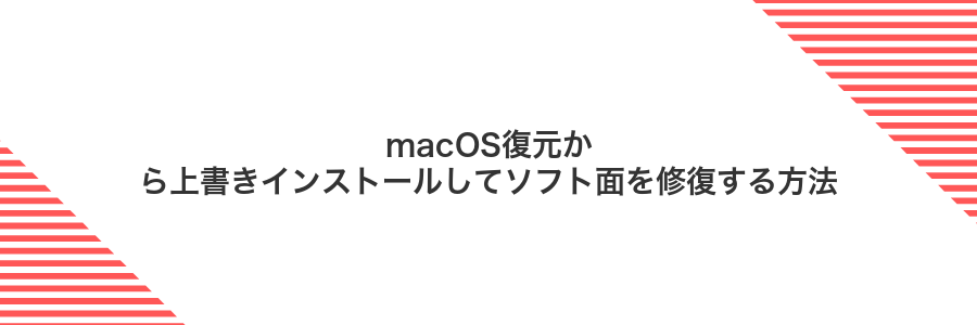 macOS復元から上書きインストールしてソフト面を修復する方法
