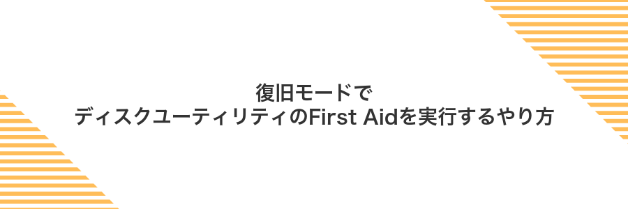 復旧モードでディスクユーティリティのFirst Aidを実行するやり方