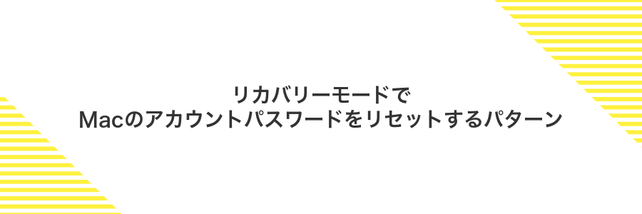 リカバリーモードでMacのアカウントパスワードをリセットするパターン