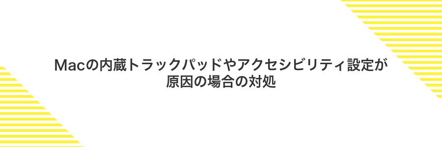 Macの内蔵トラックパッドやアクセシビリティ設定が原因の場合の対処