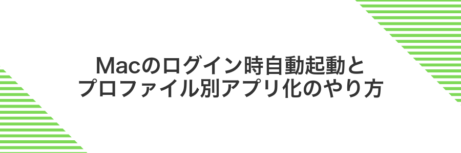 Macのログイン時自動起動とプロファイル別アプリ化のやり方