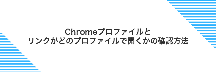 Chromeプロファイルとリンクがどのプロファイルで開くかの確認方法