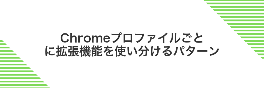 Chromeプロファイルごとに拡張機能を使い分けるパターン