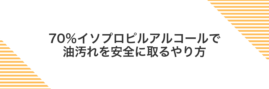 70％イソプロピルアルコールで油汚れを安全に取るやり方