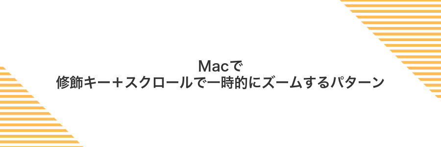 Macで修飾キー+スクロールで一時的にズームするパターン