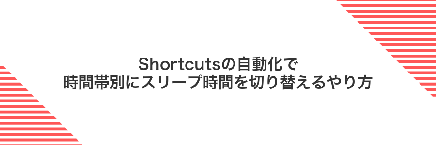 Shortcutsの自動化で時間帯別にスリープ時間を切り替えるやり方