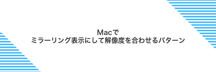 Macでミラーリング表示にして解像度を合わせるパターン
