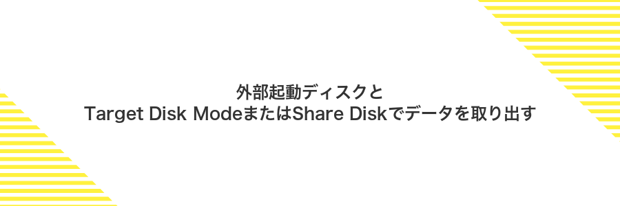 外部起動ディスクとTarget Disk ModeまたはShare Diskでデータを取り出す