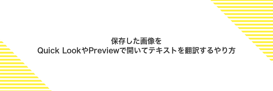 保存した画像をQuick LookやPreviewで開いてテキストを翻訳するやり方
