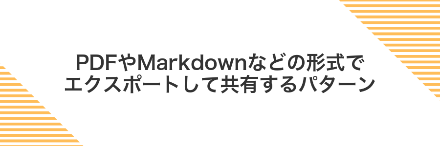 PDFやMarkdownなどの形式でエクスポートして共有するパターン