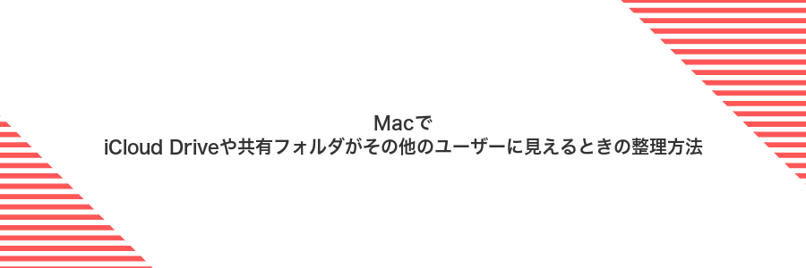 MacでiCloud Driveや共有フォルダがその他のユーザーに見えるときの整理方法